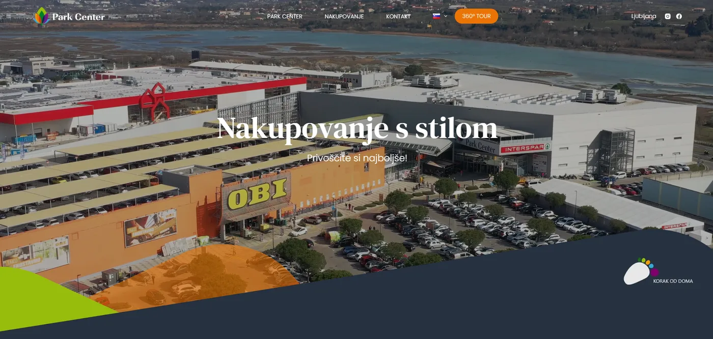 Park Center Koper — spletna stran nakupovalnega središča